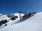 The 6-seater chairlift takes you to the Krvavec summit at 1853 m.