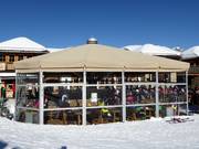 Umbrella bar at the Valbona mid-station (Moena)