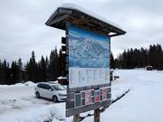 Trail map in the Funäsdalsberget ski area