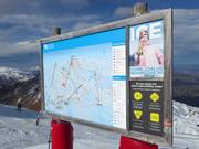 Slope map in the Coronet Peak ski area