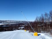 Snowmaking with lances in the Hemavan ski area