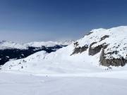 Open ski terrain and ski route Chüecalanda