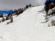 Black slope below the Butieres chairlift