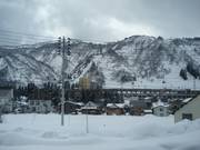 View of the ski resort