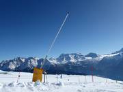 Snow lance in the Belalp ski area