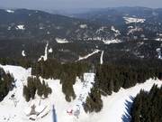 View from the television tower towards Ski center 2 Malina