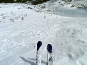 Start of the off-piste descent