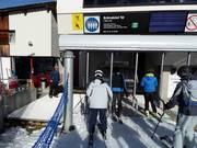 Staff is present at the chairlift entry