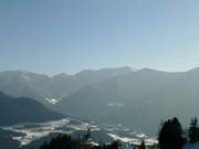 View from the ski area towards Velturno, where accommodations are also available
