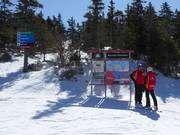 Signage at the mountain station with Mountain Host