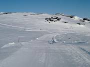 The cross-country trail starts at the summit of Nos.
