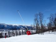 Snowmaking with lances in the Geilo ski area