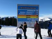Exemplary signage in the Hochkönig ski area