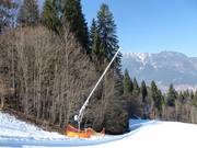 Snow lance at the Kochelberg descent