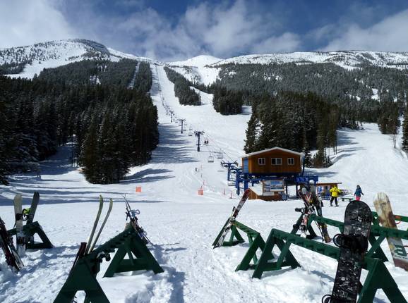 View of the ski resort on Castle Mountain