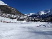 Practice area in the valley section of Saas-Fee