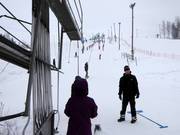 Assistance when getting on the platter lift