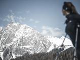 Snow-covered cross-country ski slope