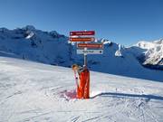 Slope signage in the Peyragudes ski area