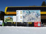 Large information board at the valley station of the Sonnenbahn