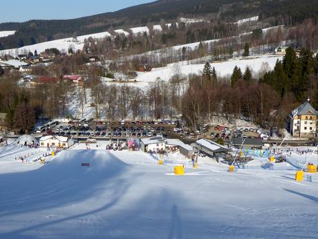 Sudetes (Sudety): access to ski resorts and parking at ski resorts – Access, Parking Deštné