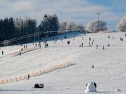 View of the wide ski slope of Donnstetten