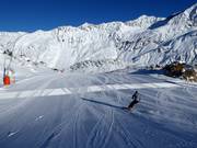 Perfectly groomed slopes for carving
