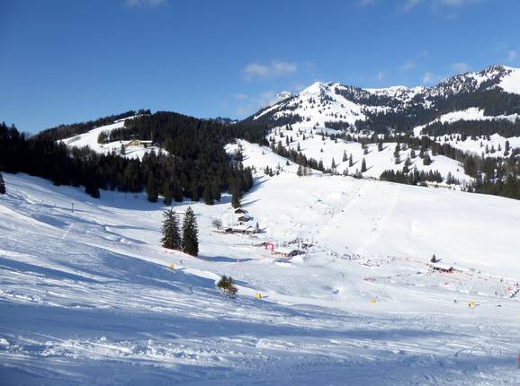 View from Waldkopf to the Lower Sudelfeld with snowpark