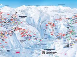 Trail map Via Lattea – Sestriere/Sauze d’Oulx/San Sicario/Claviere/Montgenèvre