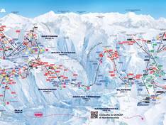Trail map Via Lattea – Sestriere/Sauze d’Oulx/San Sicario/Claviere/Montgenèvre