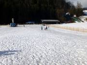Practice area near the valley station of the 4-seater chairlift