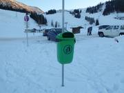 Waste bins are available