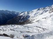 View over the Pejo ski area