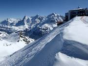 Ungroomed freeride slope at the Schlilthorn