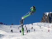 Snow cannons on the Kristallbahn descent