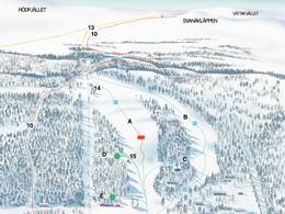 Trail map Tänndalsvallen