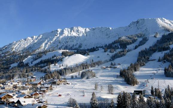 Skiing near Unterjoch
