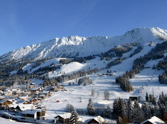 View of the Oberjoch ski resort