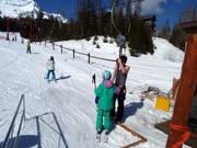 Assistance when getting on the platter lift