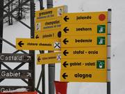 Signage: Old next to new