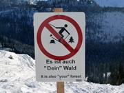Entering the forest areas in the lower section is prohibited