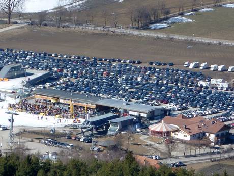 Val Badia (Gadertal): access to ski resorts and parking at ski resorts – Access, Parking Kronplatz (Plan de Corones)