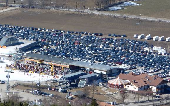 Rieserferner Group: access to ski resorts and parking at ski resorts – Access, Parking Kronplatz (Plan de Corones)