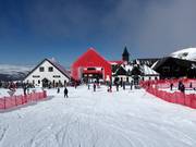 Well-maintained base area in the Cardrona ski resort
