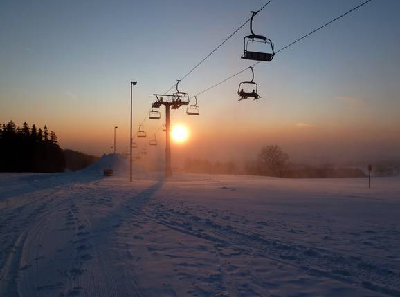 Evening atmosphere in Skiwelt Schoeneck