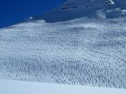 Perfect tracks in the snow at Rüfikopf