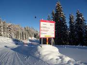 Slope signage in the Galsterberg ski area