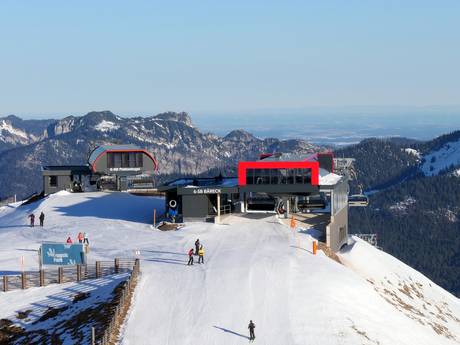 Chiemgau: size of the ski resorts – Size Steinplatte Winklmoosalm – Waidring/Reit im Winkl