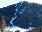 View of the challenging Gran Risa downhill run