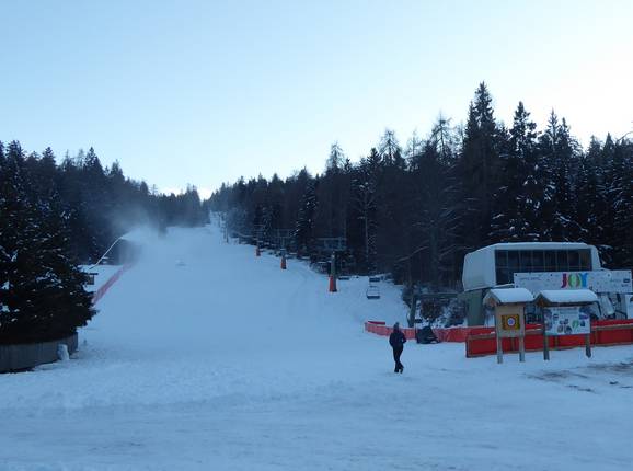 View of the ski slope at Mendel Pass